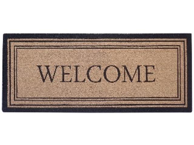 COIR DOOR MAT (WELCOME - BORDER) (16"X48")